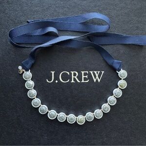 J. Crew mini glitter ribbon necklace